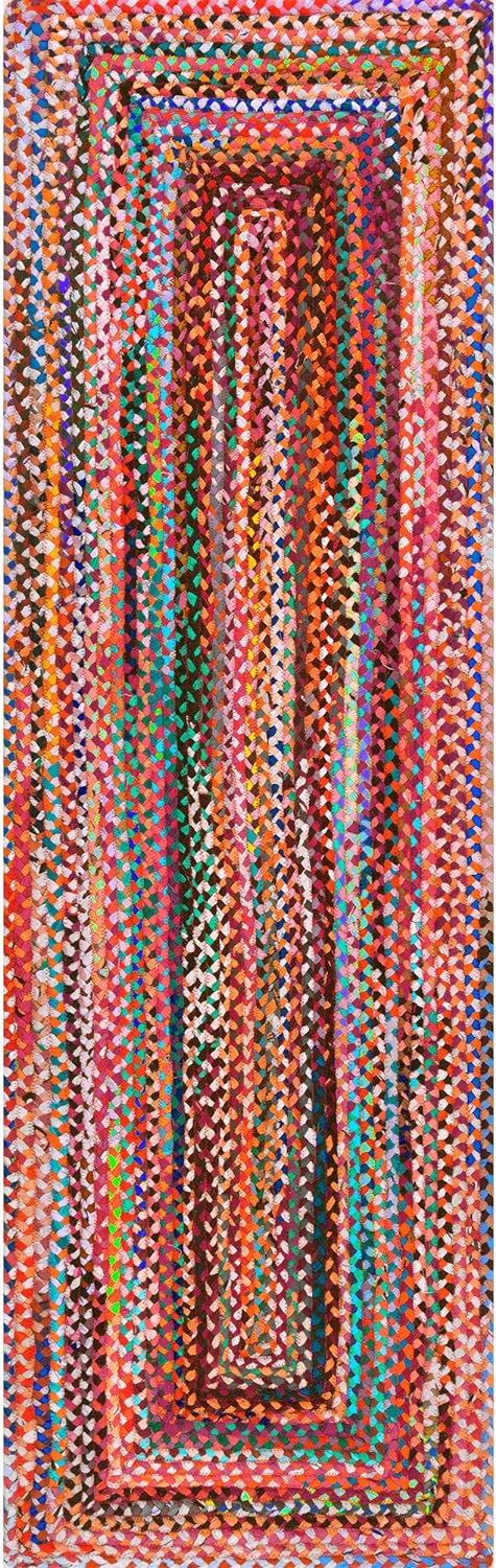 Indian Hand Woven Multi cotton Rug