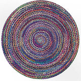 Round Shape Cotton-Jute Hand Braided Natural Jute Rugs