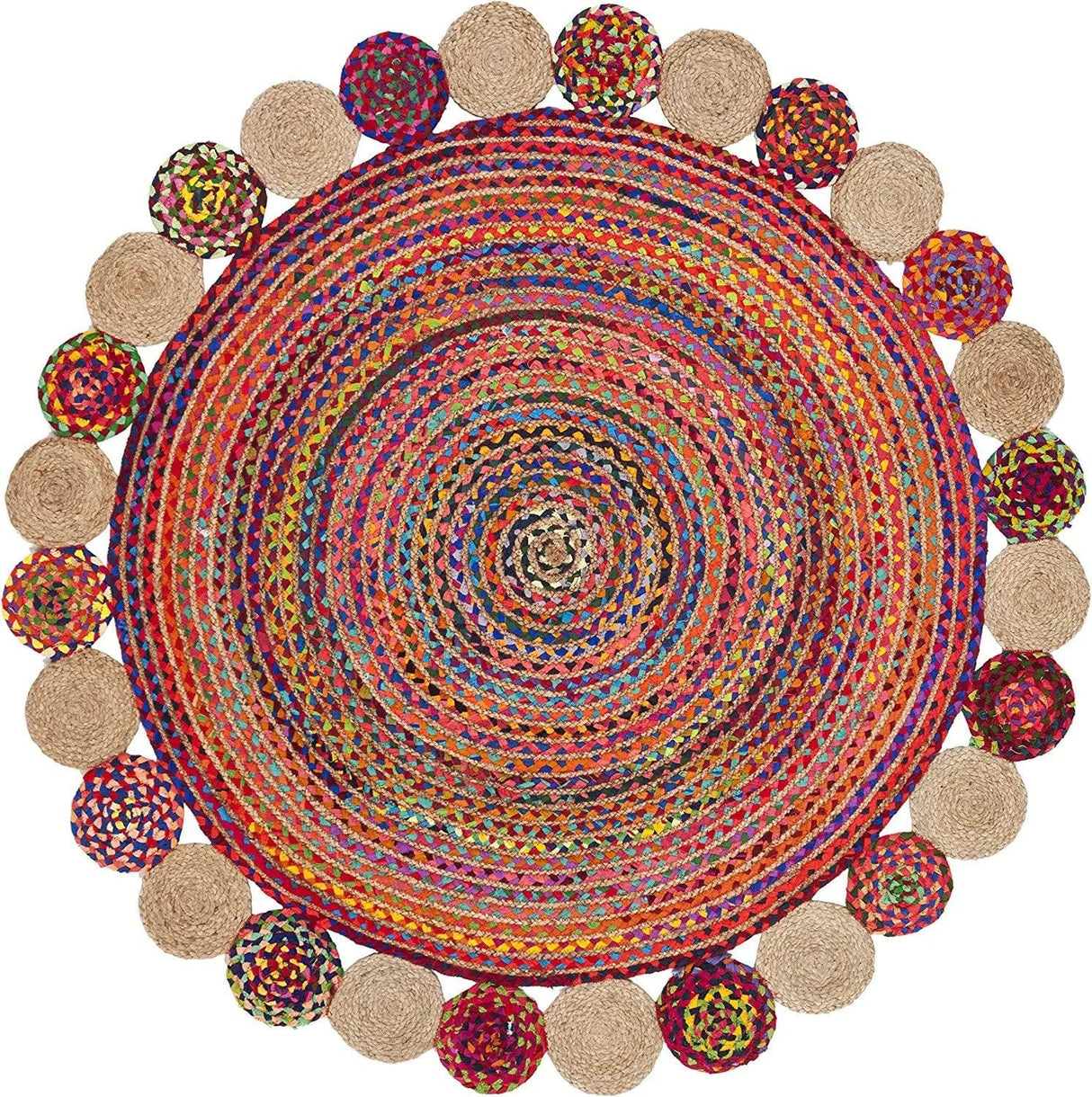 Gole Design Round Braided Carpet Rug