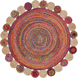 Gole Design Round Braided Carpet Rug