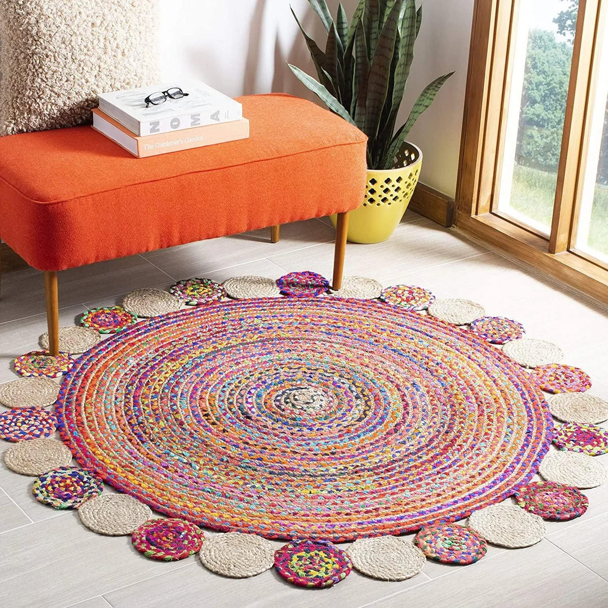 Gole Design Round Braided Carpet Rug