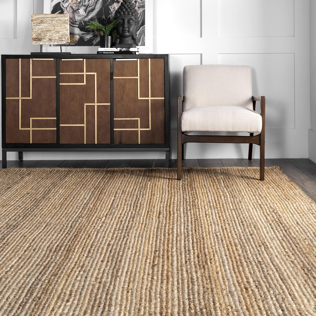 Natural Jute Hand Braided Hand Woven Jute Area Rugs