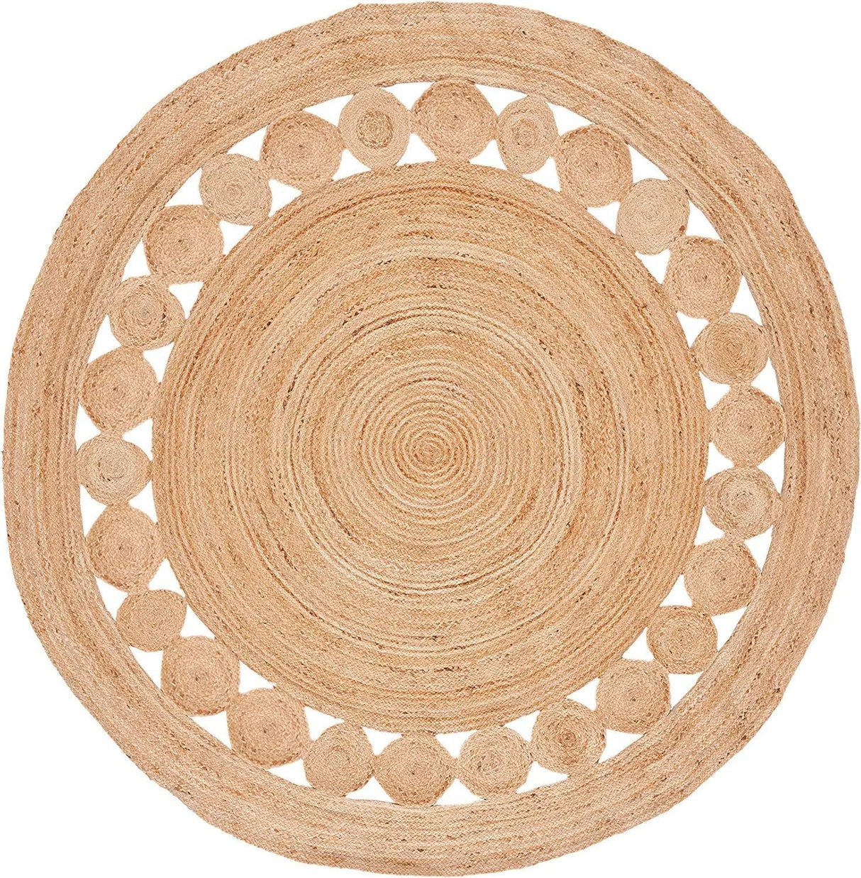 Round Carpet Hand Braided Natural Jute Rug