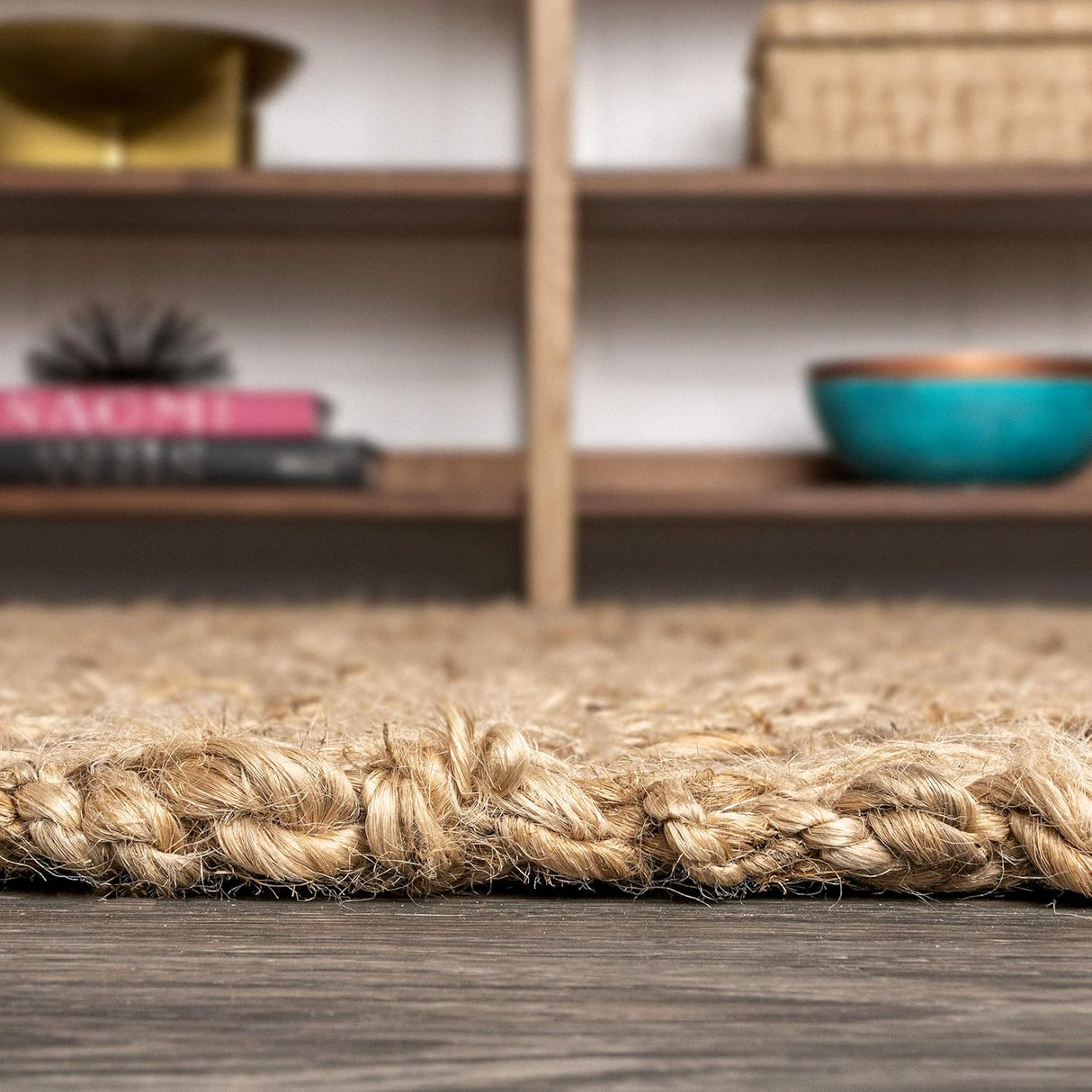 Estera Hand Woven Boucle Chunky Jute Indoor Area Rug - Natural Jute Rug
