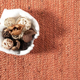Rigo Hand Woven Rust  Handmade Area Rugs