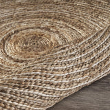 Bleached and Natural Spiral Boutique Jute Rug