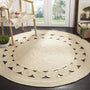 Round Hand Braided Jute Rug – Natural Fiber Carpet for Living Room & Bedroom