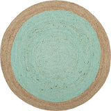 Sky Blue Handmade Rustic Jute Area Rugs