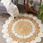 Natural Jute Round Rug – Handmade Eco-Friendly Area Carpet for Home Decor