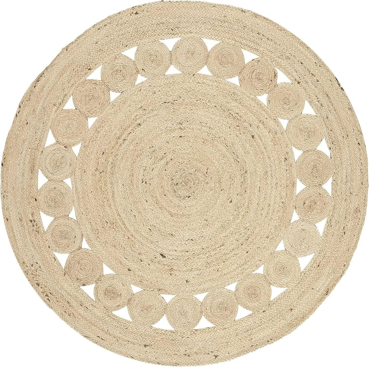 Round Carpet Hand Braided Natural Jute Rug