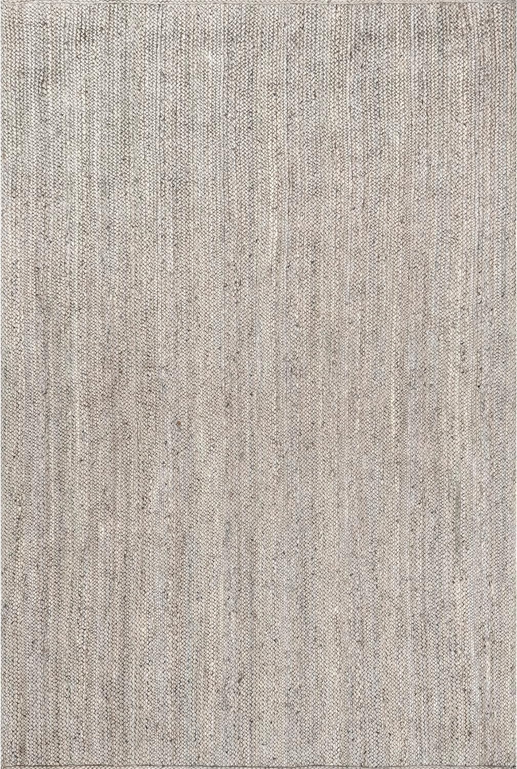 Rigo Hand Woven Grey Jute Area Rugs