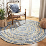 Round Shape Cotton-Jute Hand Braided Natural Jute Rugs