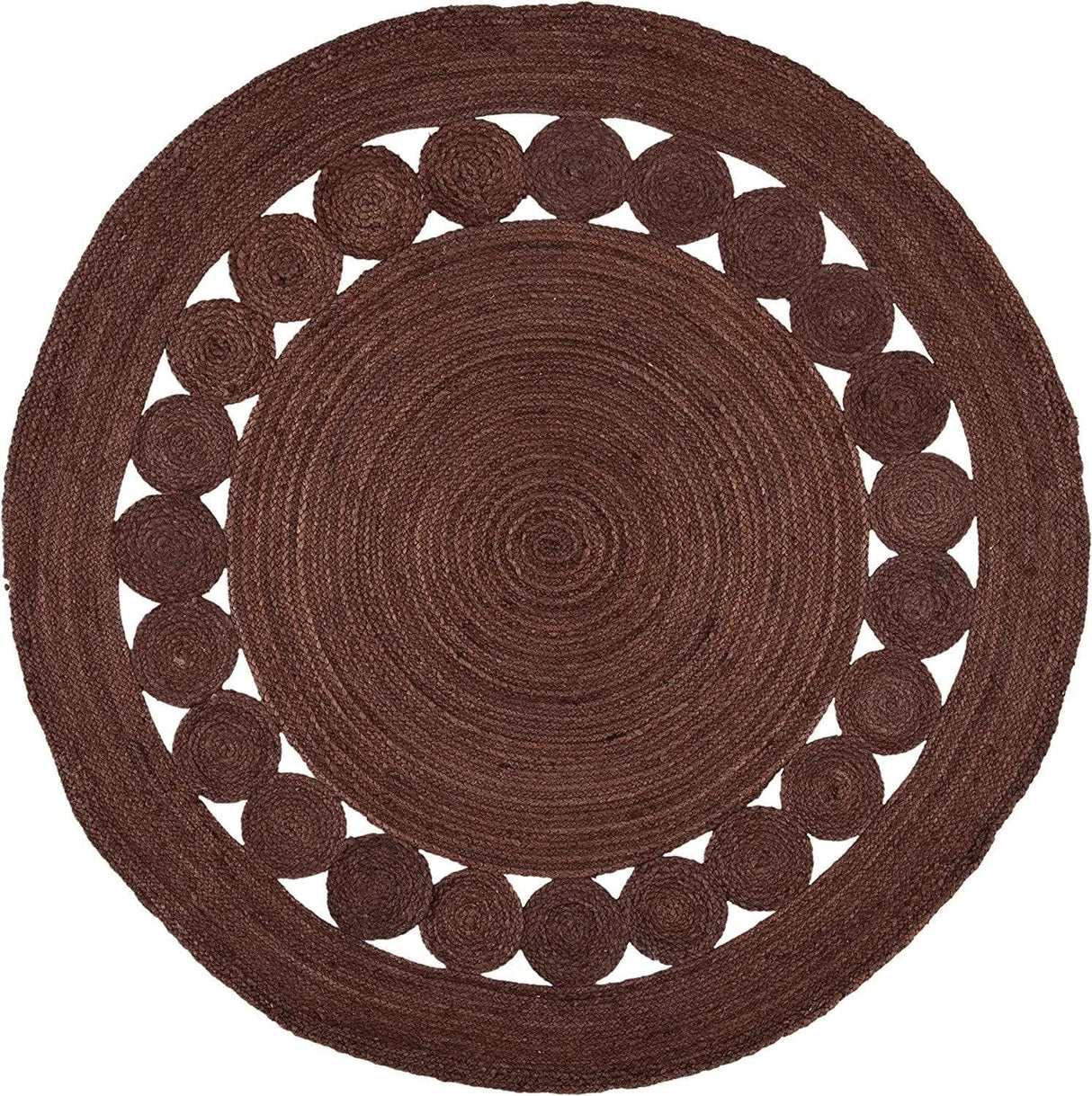 Round Carpet Hand Braided Natural Jute Rug