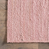 Rigo Hand Woven Pink Colorful Area Rugs
