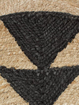 Round Traditional Design Jute Door Mat for Bedroom