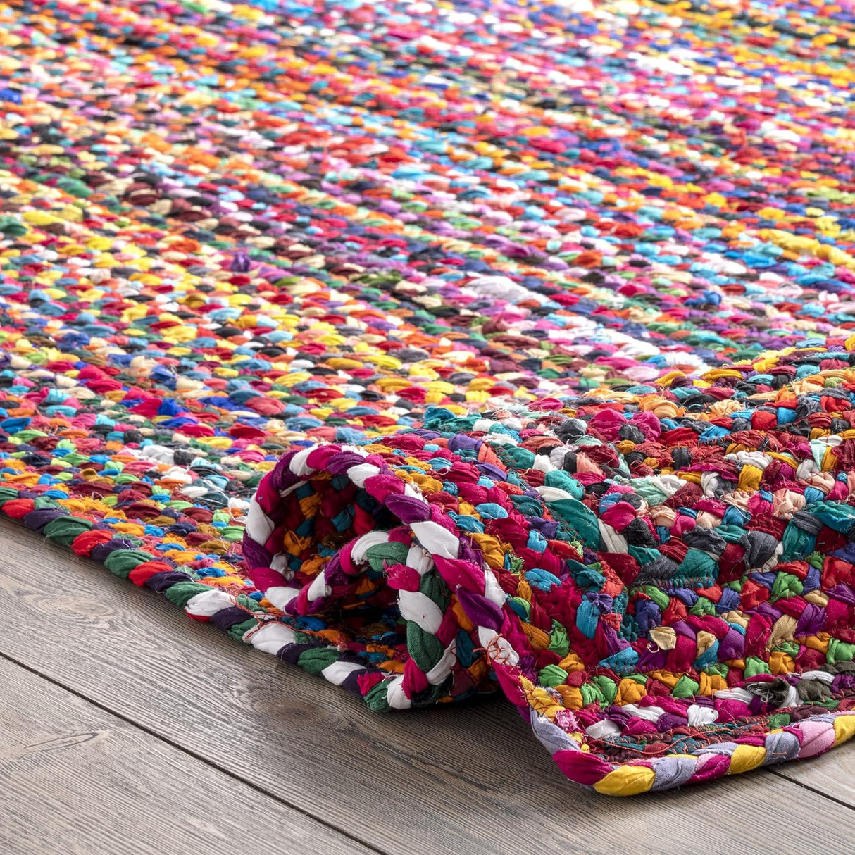 Indian Hand Woven Multi cotton Rug