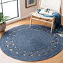Round Hand Braided Jute Rug – Natural Fiber Carpet for Living Room & Bedroom