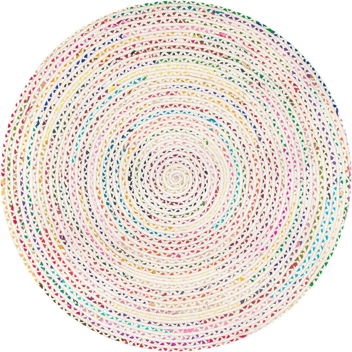Round Shape Cotton-Jute Hand Braided Natural Jute Rugs