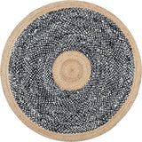 Round Shape Cotton-Jute Hand Braided Natural Jute Rugs