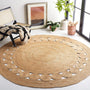 Round Hand Braided Jute Rug – Natural Fiber Carpet for Living Room & Bedroom