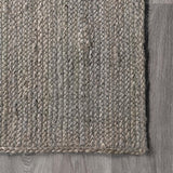 Handmade Grey Jute Rug – Hand Woven Area Carpet for Modern Homes