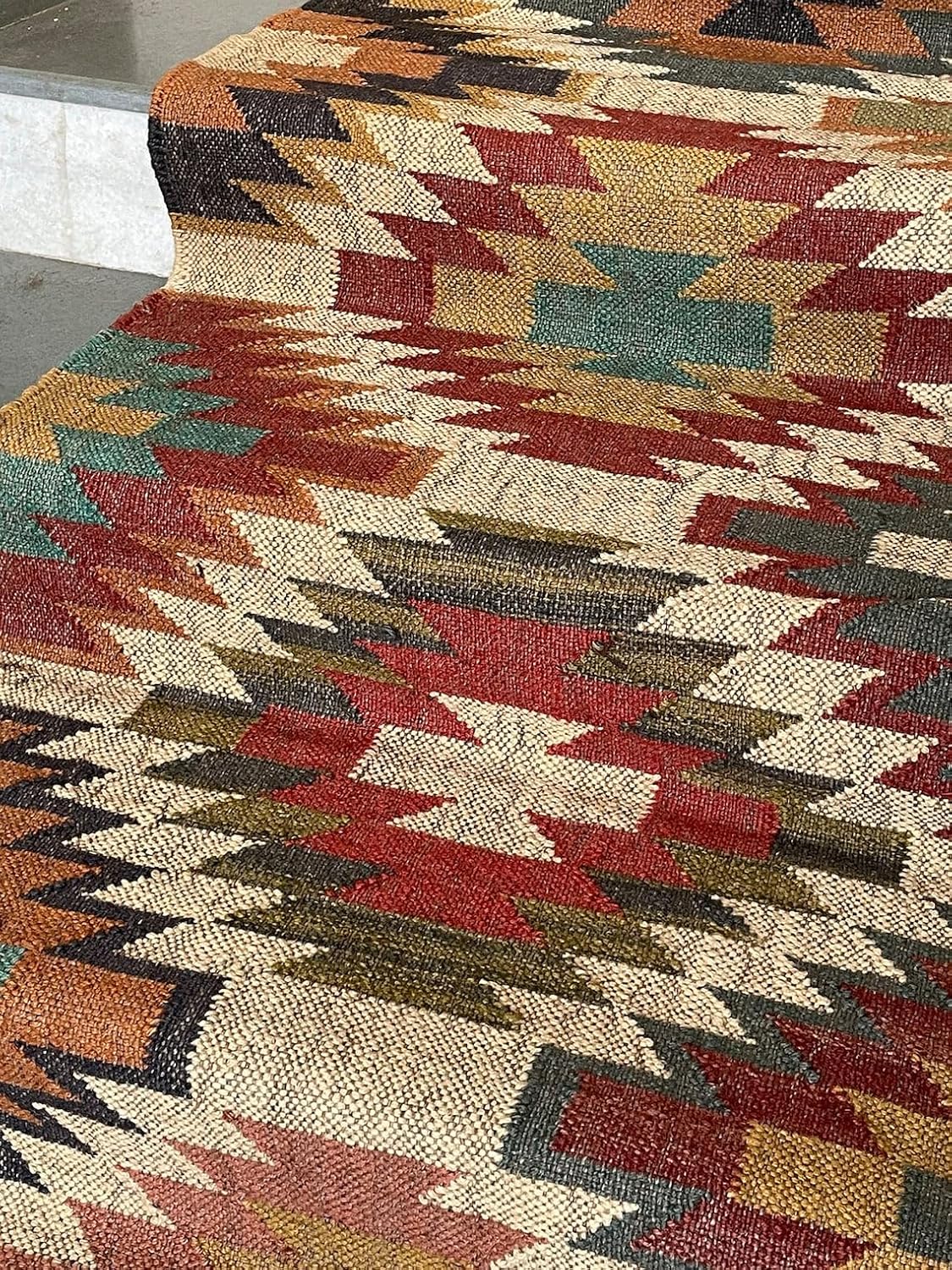 Tapis d'escalier Kilim tissé à la main, tapis d'escalier 