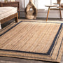 Bohemian Natural Fiber Rug – Rikki Design with Braided Border
