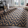 Zigzag Chevron Jute Hemp Area Rugs in Living Room, Bedroom