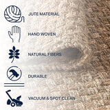 Estera Hand Woven Boucle Chunky Jute Indoor Area Rug - Natural Jute Rug