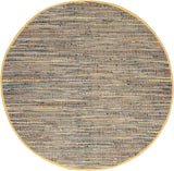 Handmade Boho Stripe Washable Yellow/Multi Cotton Rugs For Living Room
