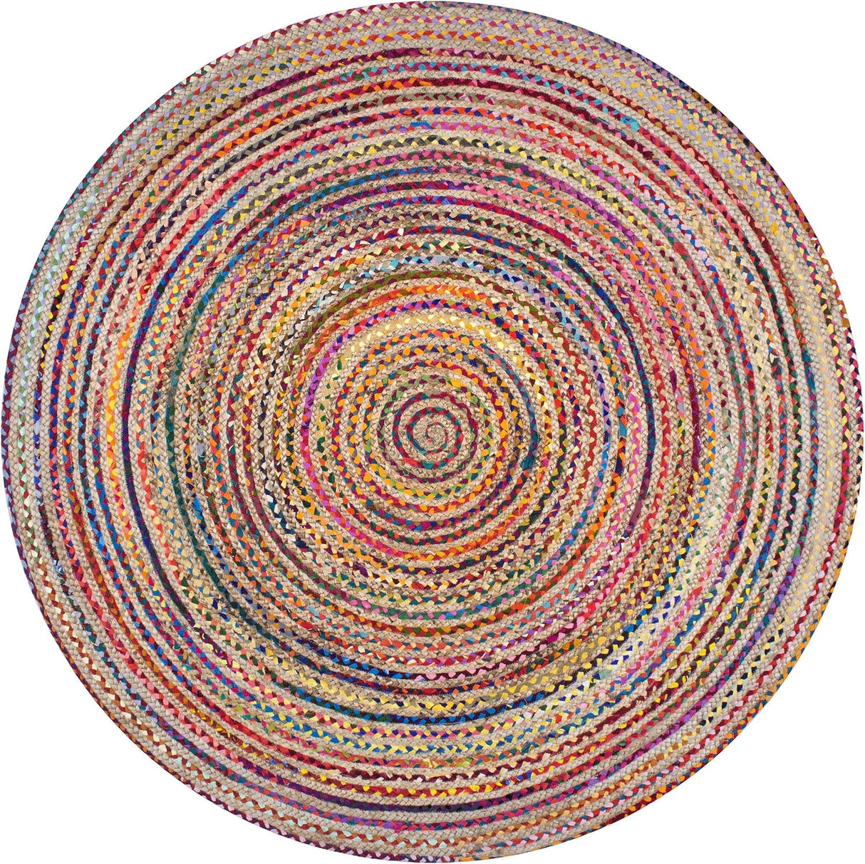 Multi Cotton & Jute Braided Jute Area Rugs