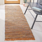 Handmade Boho Stripe Washable Gold/Multi Cotton Rugs For Living Room
