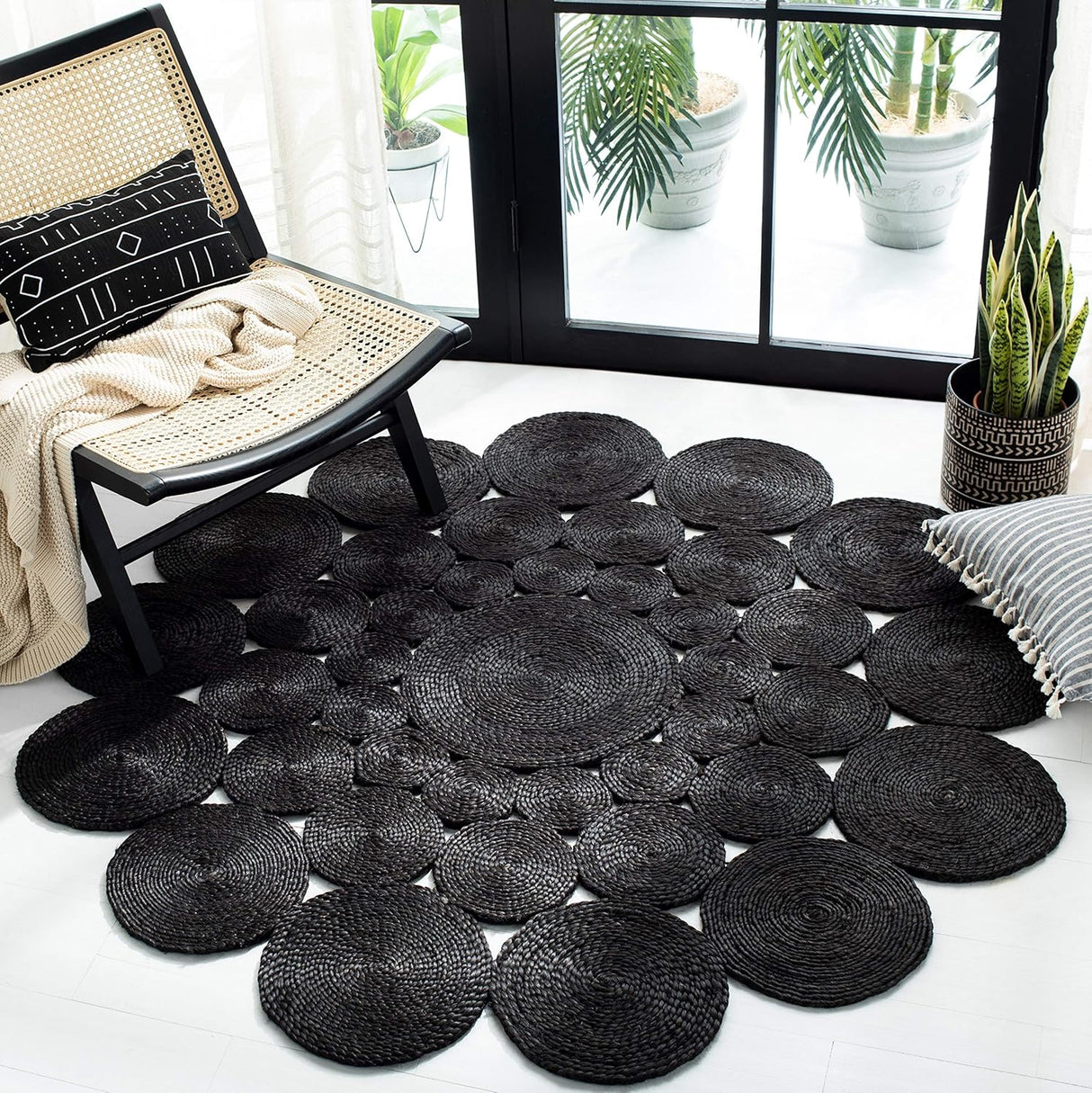 Handmade Boho Farmhouse Jute Carpet For Office
