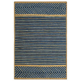 Blue White Natural Fiber Area Rug