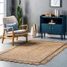 Hand Braided Scalloped Jute Area Rug