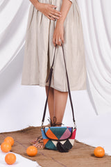Bohemian Dhurrie Bags,Triangular Light Tryst Sling Bag