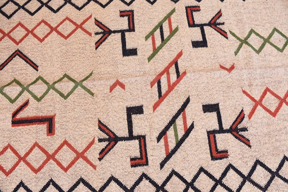 Boho Wool Jute Kilim Rug  Boston Rug