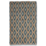 Handmade Blue/Brown Bohemian Jute Rug