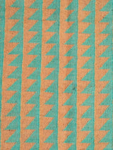 Green & Beige Jute Kilim Area Rug