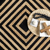 Diamond Jute Area Rug, Natural Rug Living Room Rug