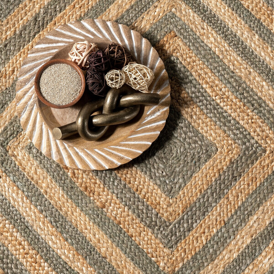 Diamond Jute Area Rug, Natural Rug Living Room Rug