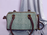 Diamond Pattern Dhurrie Duffle Bag,Eco-Friendly Boho Bags