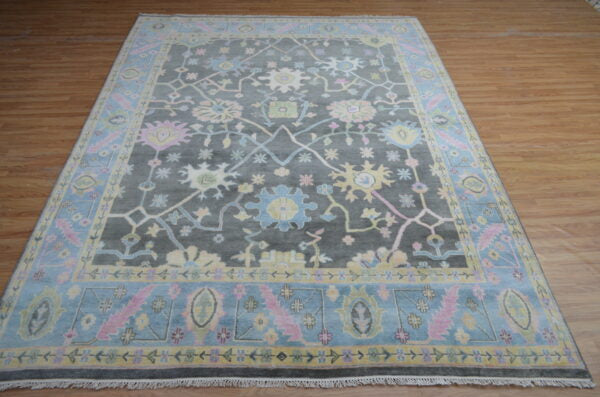 Black Oushak Carpet Oversized Oushak Rug Custom Oushak Rug,Wool Oushak Carpets