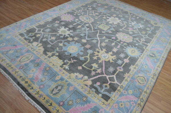Black Oushak Carpet Oversized Oushak Rug Custom Oushak Rug,Wool Oushak Carpets