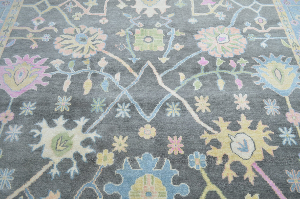 Black Oushak Carpet Oversized Oushak Rug Custom Oushak Rug,Wool Oushak Carpets