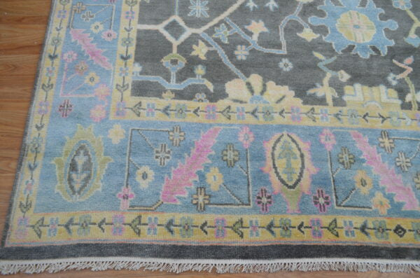 Black Oushak Carpet Oversized Oushak Rug Custom Oushak Rug,Wool Oushak Carpets