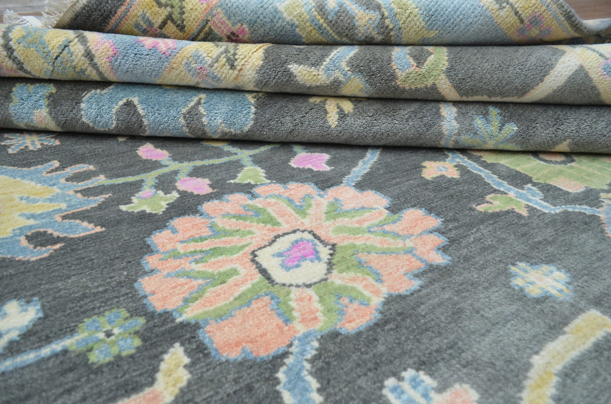Black Oushak Carpet Oversized Oushak Rug Custom Oushak Rug,Wool Oushak Carpets