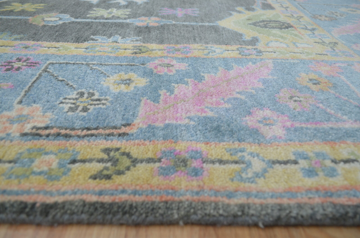 Black Oushak Carpet Oversized Oushak Rug Custom Oushak Rug,Wool Oushak Carpets