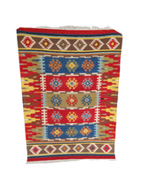 Wool Cotton  Kilim Area Rugs Handwoven Traditional Rug