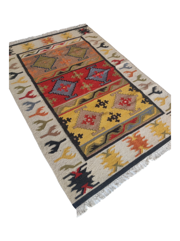 Handmade Wool Jute  Kilim Rugs, Livingroom Carpet